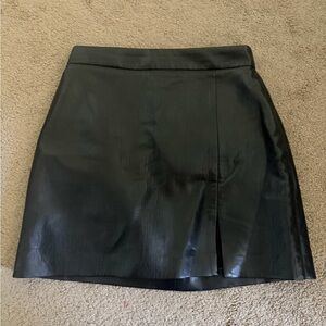 Aritzia vegan leather black mini skirt